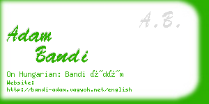 adam bandi business card